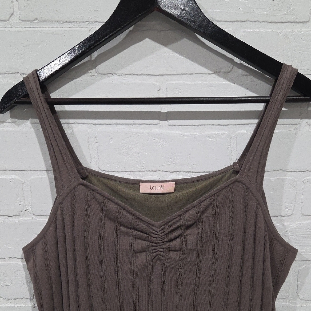 Laurèl Ribbed Asymmetrical Dress - Picture 2 of 10